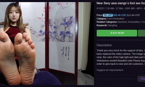 【A&F】New Sexy asia xiangs`s foot sex foot barefoot dangling 4K