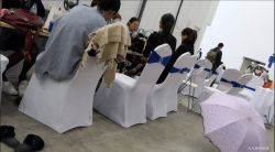 车展后台丝袜系列挑鞋玩鞋23