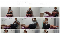 桔子摄影 模拍丝足视频 戴帽子的美女绷脚展示娇嫩裸足
