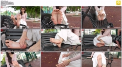 【裸足】美容院老板娘霖霖通宵打牌之后被迫早期校园拍摄美足【4K；18:00】